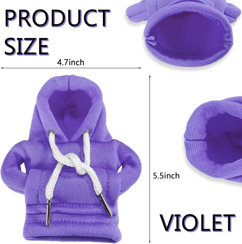 vvag Gear Shift Hoodie,Universal Shift Knob Hoodie, 4.7 Inch Car Shifter Stick Protector Decoration, Funny Hoodie Car Gear Shift Cover, Auto Interior Accessories Shifter Hoodie (Purple) - Image 2